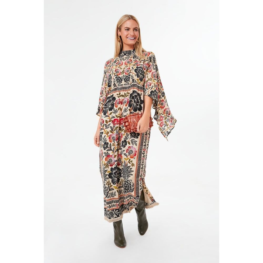 Farm Rio Women's Maxi Dress Long Sleeve Romantic Garden Size Large NWT - Picture 2 of 12